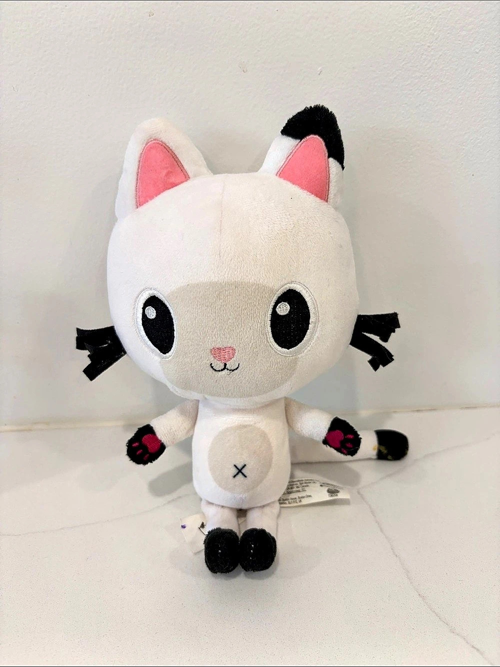 Spin Master Gabby's Dollhouse Carlita Cat Plush White & Black